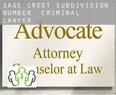 Sage Crest Subdivision Number 4  criminal lawyer
